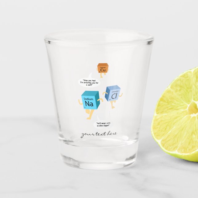 Copo De Shot Química Personalização de Elementos de Mesa Periód (Frente)