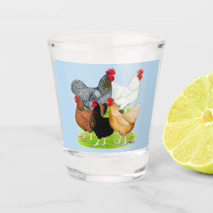 Copo De Shot Quintet de Galinhas Ligadas a Sexo