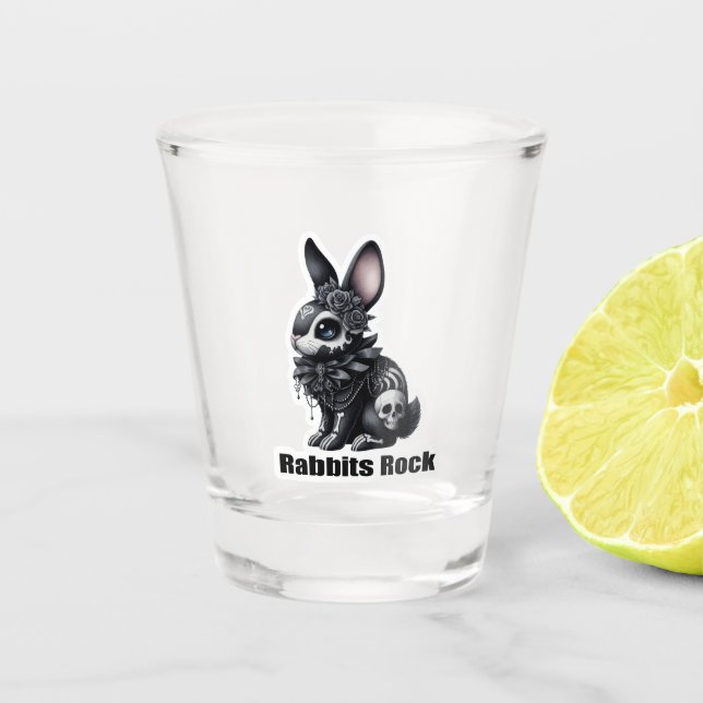 Copo De Shot Rabbit Rock (Frente)