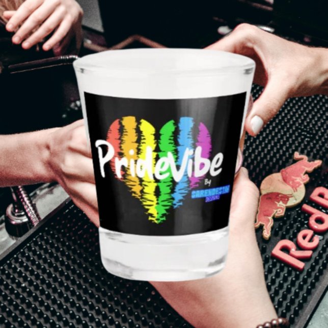 Copo De Shot Rainbow Heart PrideVibe: Celebrar com Orgulho (Criador carregado)