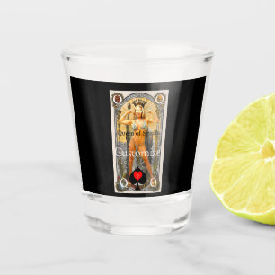 Copo De Shot Rainha do Cartão Tarot de Espadas Thunder_Cove