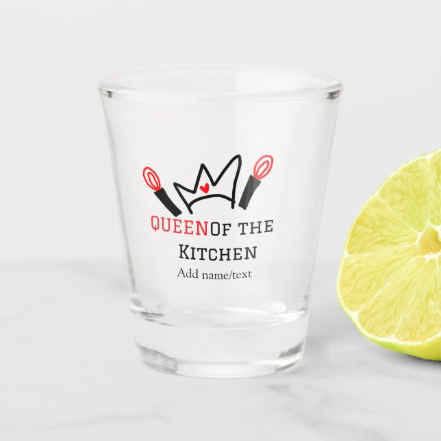Copo De Shot Rainha do cozinhar do cozinheiro da cozinha (Frente)