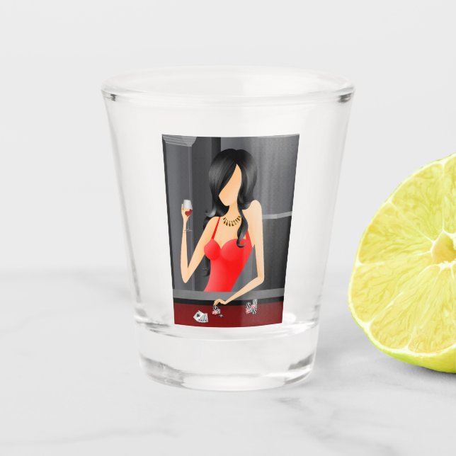 Copo De Shot Rainha do Jogo - cassino de Las Vegas (Frente)