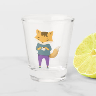 Copo De Shot Raposa-branca com xícara de chá