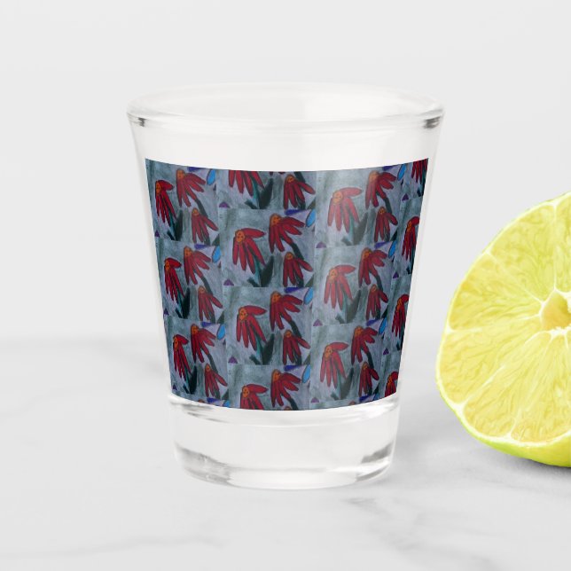 Copo De Shot Red Daisy (Frente)
