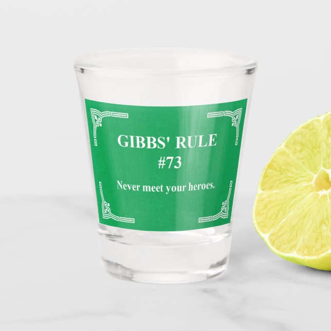 Copo De Shot regra 73 de Gibbs (Frente)