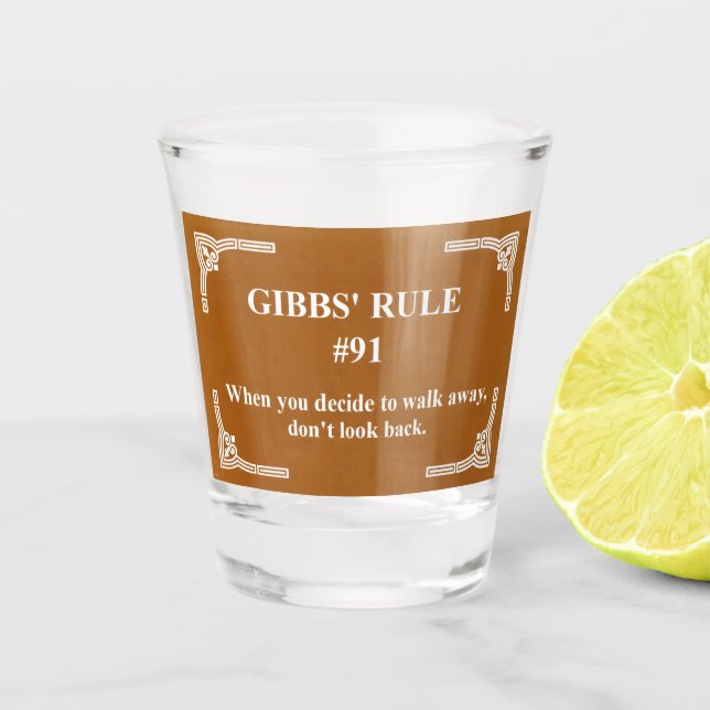 Copo De Shot regra 91 de Gibbs (Frente)