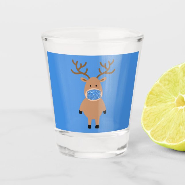 Copo De Shot Reindeer mascarado (Frente)