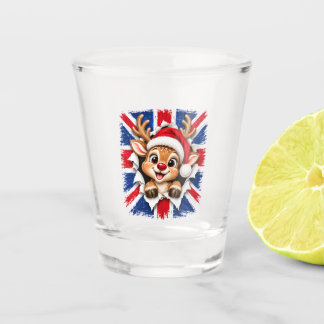 Copo De Shot Rena de Natal Britânica