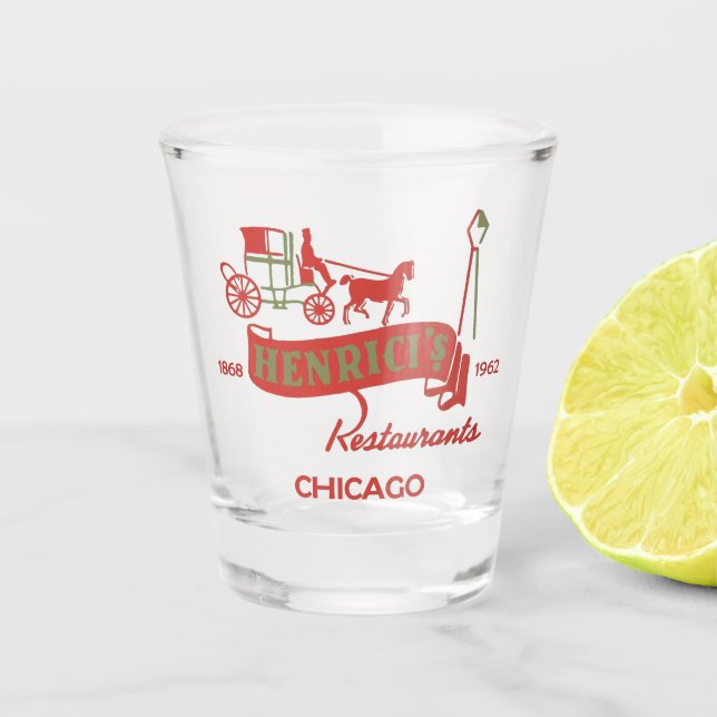 Copo De Shot Restaurante Henrici, Steak & Lobster, Chicago, IL (Frente)