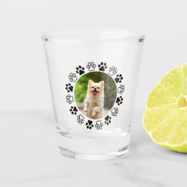 Copo De Shot retrato canino de cachorro personalizável