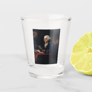 Copo De Shot Retrato de Thumb, Pai Fundador Benjamin Franklin