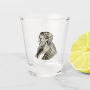 Copo De Shot Retrato do Filósofo Grego Antigo Aristóteles