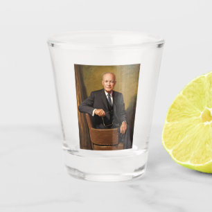 Copo De Shot Retrato oficial do presidente Dwight Eisenhower na