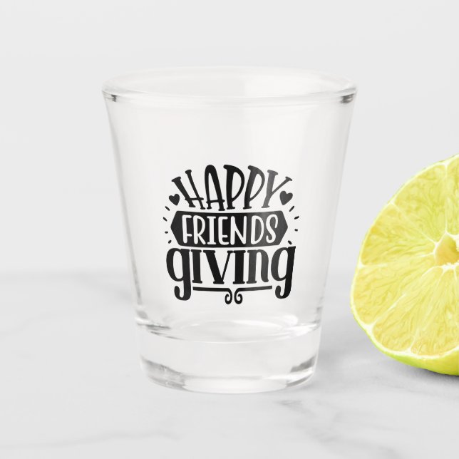 Copo De Shot Retro Boho Feliz Amizade (Frente)