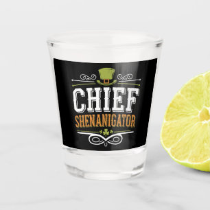 Copo De Shot Retro Chief Shenanigator Chapéu Sortudo do Leprech
