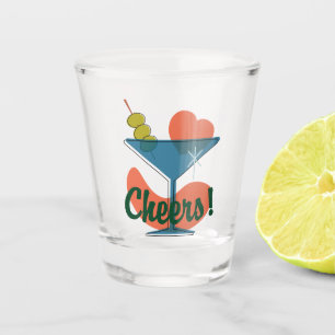 Copo De Shot Retro Martini Loucura Vidro Fodido