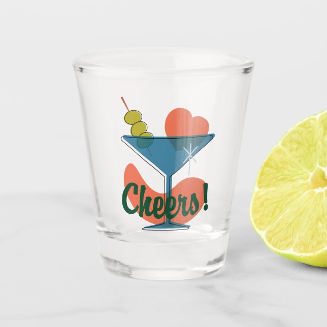 Copo De Shot Retro Martini Madness Cheers Shot Glass (Frente)