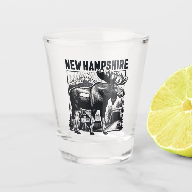 Copo De Shot Retro New Hampshire (Frente)