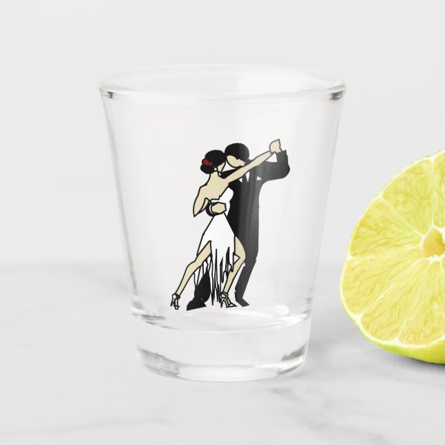 Copo De Shot Retro Tango Dancers Shot Glass (Frente)