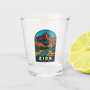 Copo De Shot Retro Viagem Vintage Parque Nacional de Zion Utah