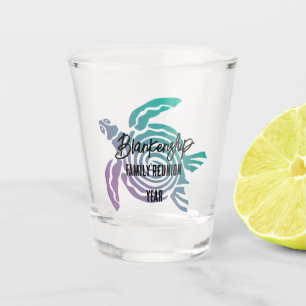 Copo De Shot Reunião da Família das Tartarugas Tribais Pastel G