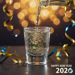 Copo De Shot Reveillão de Ano Novo Champanhe 2026