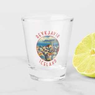 Copo De Shot Reykjavík Islândia Círculo Retroalterado