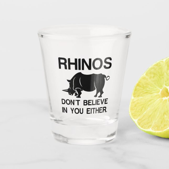 Copo De Shot Rhinos Dont Acredita (Frente)