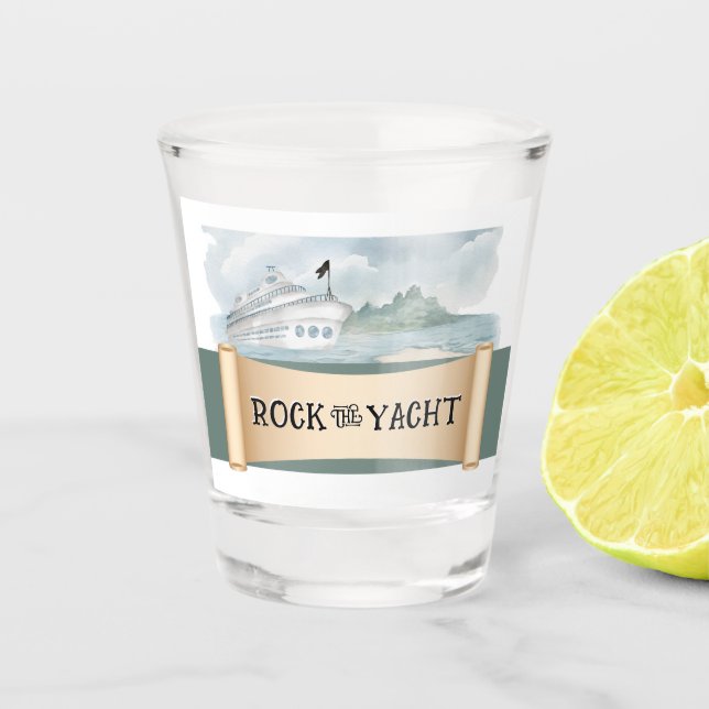 Copo De Shot Rock the Yacht Shot Glass Party Favor (Frente)