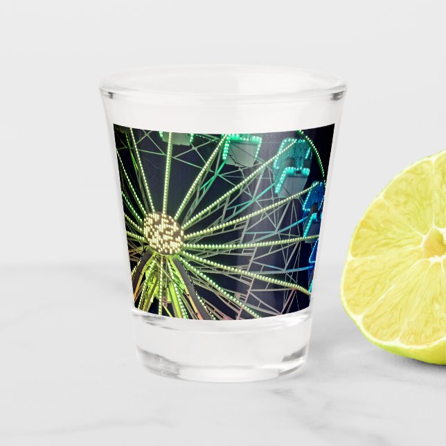 Copo De Shot Roda Ferris Verde (Frente)