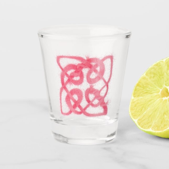 Copo De Shot ROSA CELTIC KNOT Shot Glass (Frente)