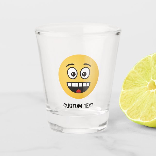 Copo De Shot Rosto sorridente com boca aberta (Frente)