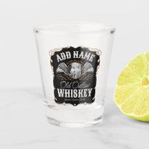Rótulo Whiskey Antigo ADICIONAR Nome da Família FO