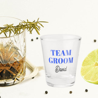 Copo De Shot Royal Blue Wedding Team Groom Personalizado