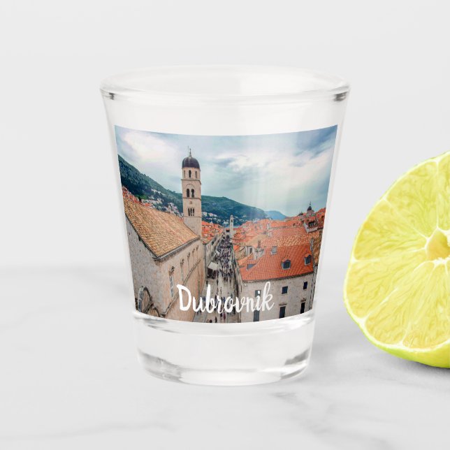 Copo De Shot Rua principal de Dubrovnik, Croácia (Frente)