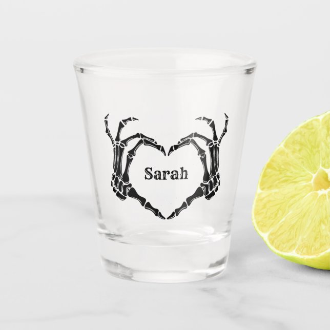 Copo De Shot Saco gótico de arco preto presente de madrinha de  (Frente)