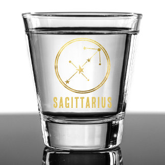 Copo De Shot Sagitário Símbolo Zodíaco Astrologia Horoscópio Do