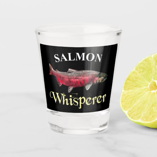 Copo De Shot Salmão Whisperer Dark (Frente)