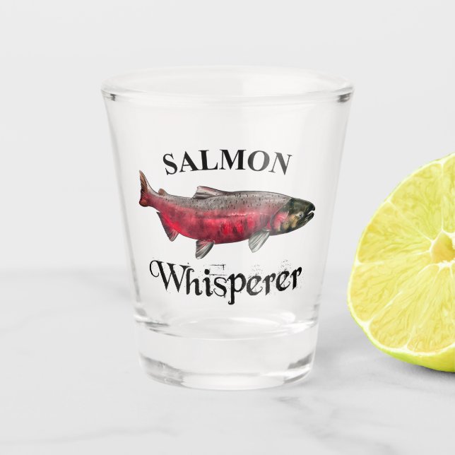 Copo De Shot Salmão Whisperer Light (Frente)