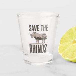 Copo De Shot Salvamento do Ativista Animal Rhinos Rhino Conserv