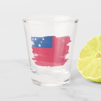 Copo De Shot Samoa flag brush, AVC, bandeira nacional