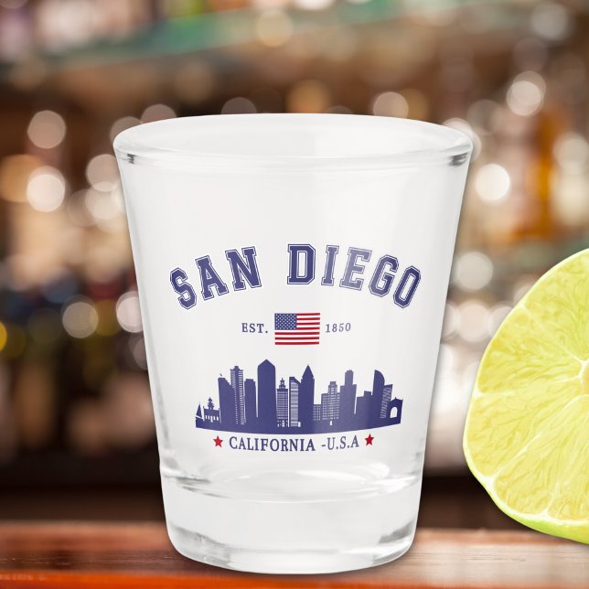 Copo De Shot San Diego Downtown Skyline Cali Dreaming (Criador carregado)