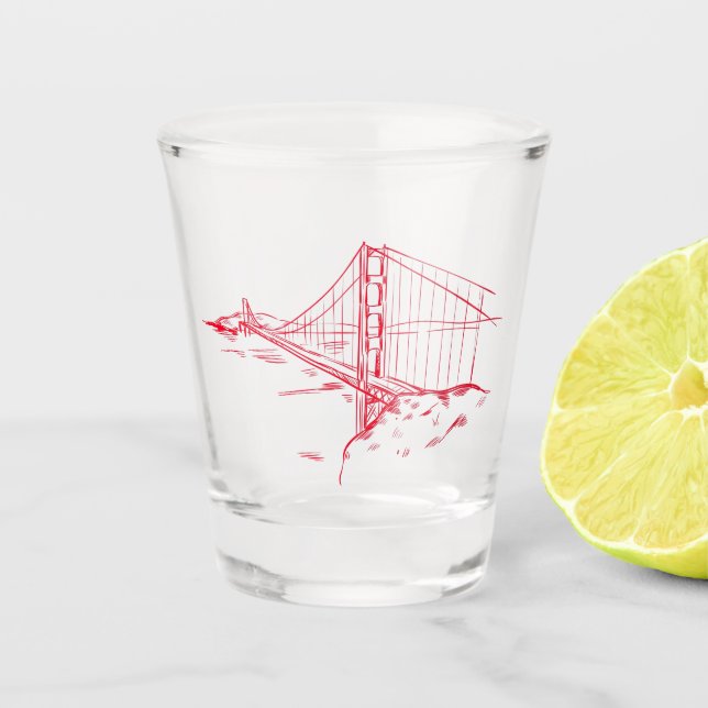 Copo De Shot San Francisco Shot Glass com ponte de porta de Our (Frente)