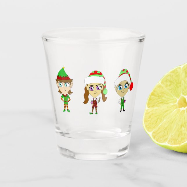 Copo De Shot Santas elves (Frente)