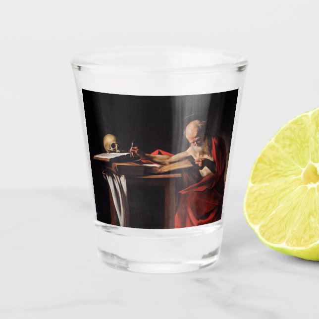Copo De Shot Santo Jerome (por Caravaggio) (Frente)