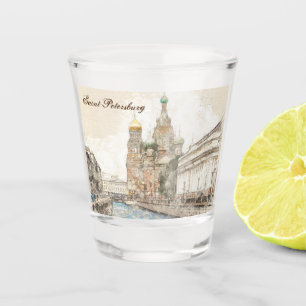 Copo De Shot Santo Petersburg Rússia Shot Glass - Viagem Gift