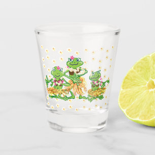 Copo De Shot Sapo havaiano moças e frangipani