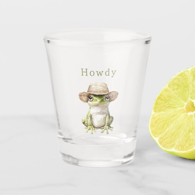 Copo De Shot Sapo Verde com Chapéu (Frente)