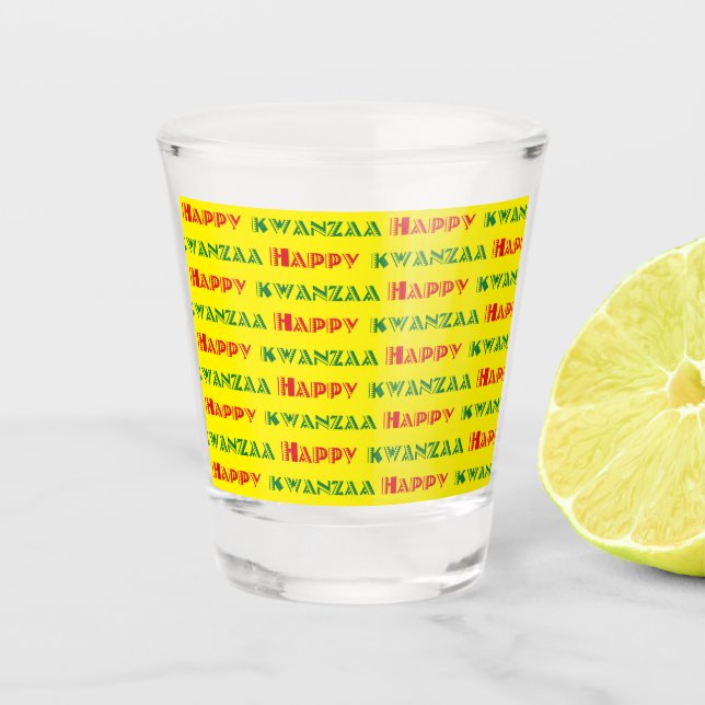 Copo De Shot Saudação Feliz de Kwanzaa 2 (Frente)